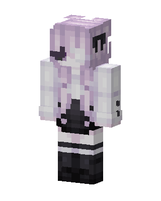 White E-Girl Minecraft e-girl skin