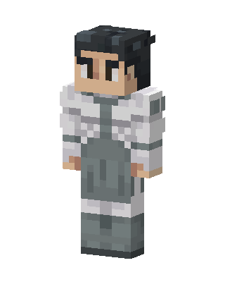 Gray Anime Boy skin, 3D preview