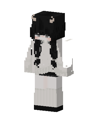 White Angel Girl skin, 3D preview