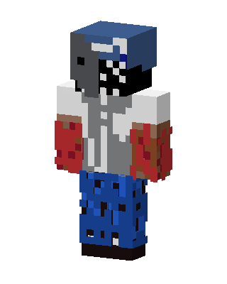 Blue Masked Hero Boy skin, 3D preview