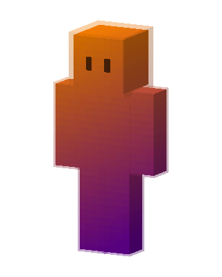 Sunset Blocky skin, 3D preview