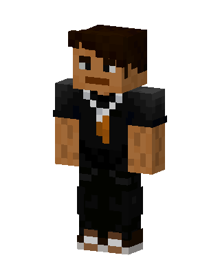 Orange Tie Guy skin, 3D preview