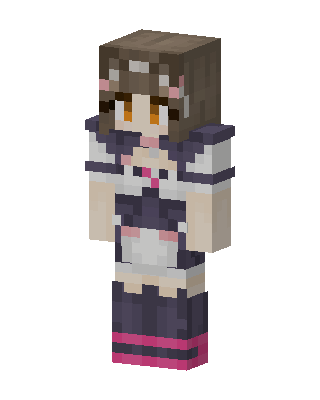 Maid Girl skin, 3D preview
