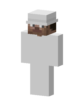 White Hat Bearded skin, 3D preview