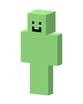 Green Smiley skin, 3D preview