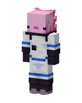 Axolotl Astronaut skin, 3D preview