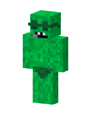 Green Blob Monster skin, 3D preview