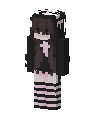 Pastel Goth Girl skin, 3D preview