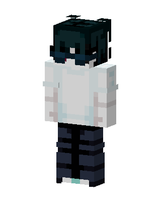 Teal Hair Hoodie skin, 3D preview