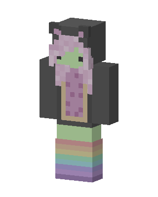 Black Cutie Girl Minecraft pastel skin
