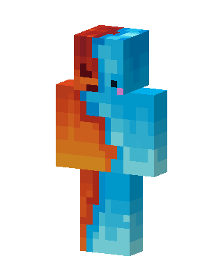 Blue Mob Boy skin, 3D preview