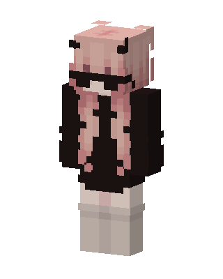 Pink Goth Girl skin, 3D preview