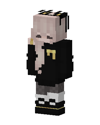 Shy Hoodie Girl skin, 3D preview