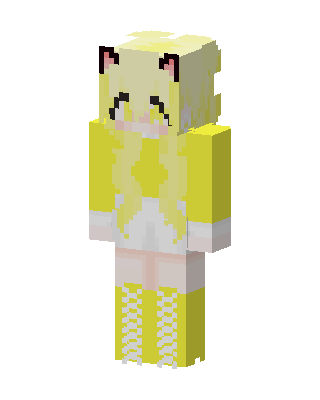 Yellow Anime Girl skin, 3D preview