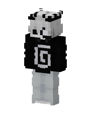 Panda Hoodie Skeleton Minecraft skin