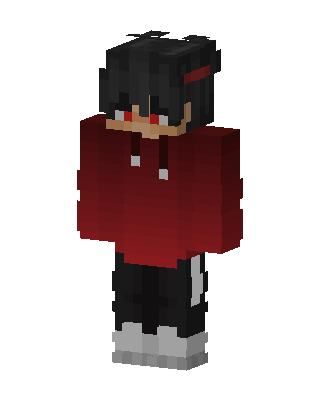 Crimson Hoodie Boy Minecraft skin