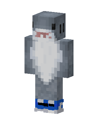 Shark Hoodie skin, 3D preview
