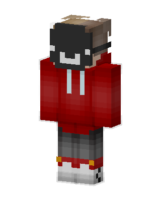 Red Hoodie Smiley Minecraft skin