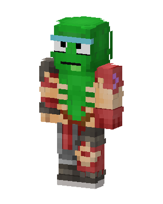 Green Ninja Boy skin, 3D preview