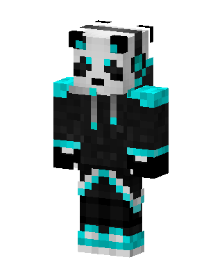 Cyan Panda skin, 3D preview