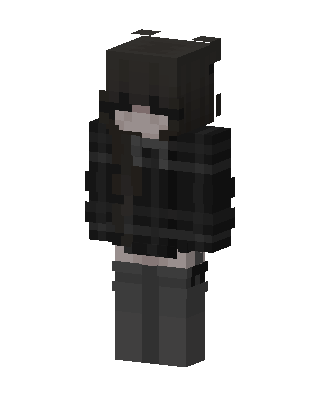Black Emo Minecraft goth skin