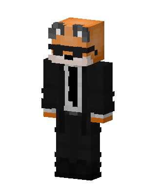 Black Suit Boy skin, 3D preview
