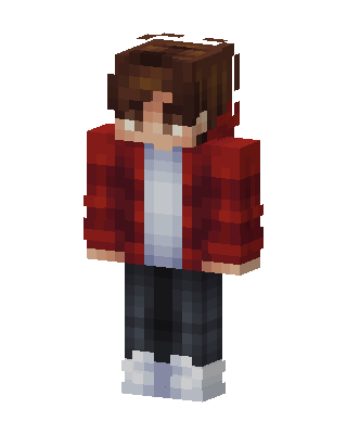 Red Flannel Boy skin, 3D preview