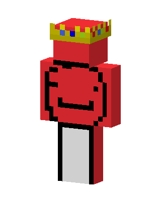 Crowned Red Smiley skin, 3D preview