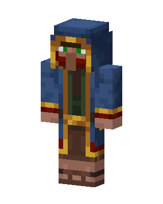 Hooded Villager Mage Minecraft blue skin
