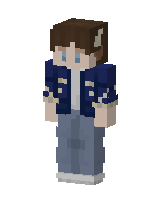 Navy Jacket Boy skin, 3D preview