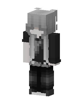 Monochrome Hoodie skin, 3D preview