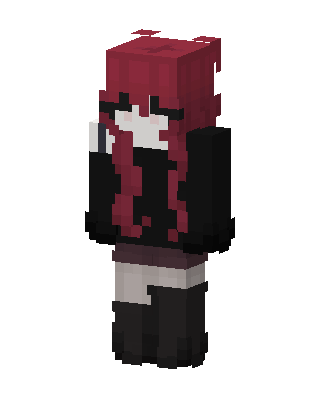 Crimson Hoodie Girl Minecraft skin
