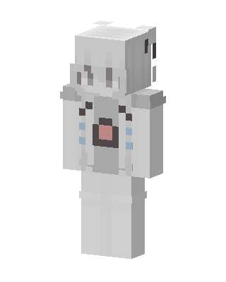 Snowy Hoodie Girl skin, 3D preview