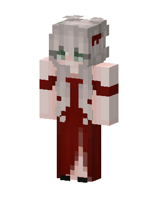 White Hero Girl skin, 3D preview