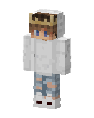 Crowned Hoodie Boy skin, 3D preview