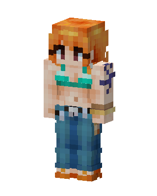 Blue Player Girl skin, 3D preview