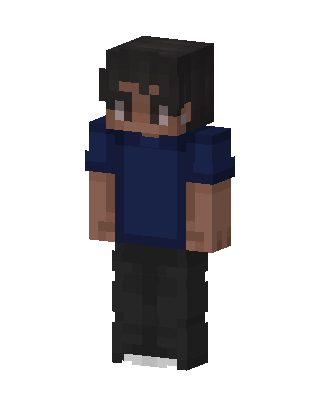Casual Navy Tee skin, 3D preview