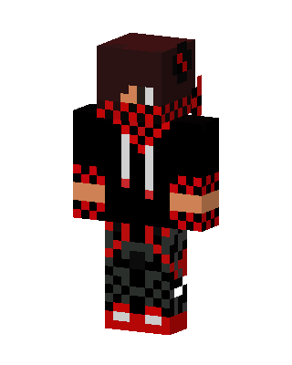 Crimson Checker Hoodie Minecraft skin