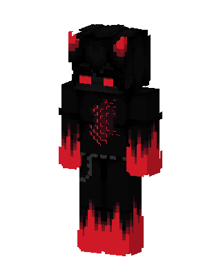 Black Horned Villain Boy Minecraft demon skin
