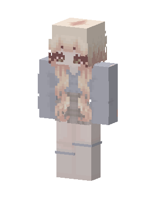 Gray Anime Girl Minecraft skin