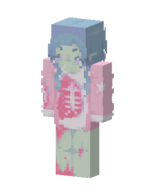 Pink Mob Girl skin, 3D preview