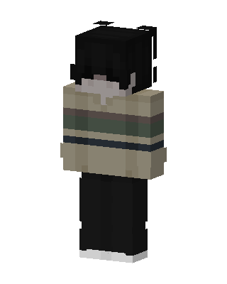 Cozy Striped Sweater skin, 3D preview