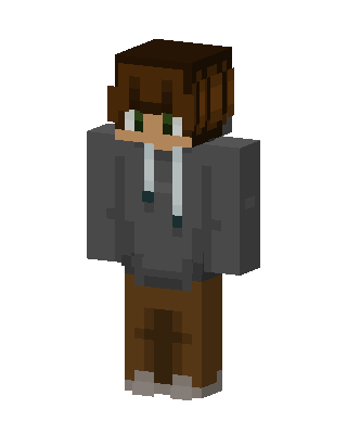 Gray Hoodie Boy Minecraft skin