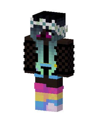 Black E-Girl skin, 3D preview