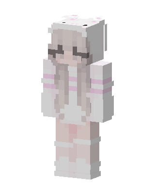 Bunny Hoodie Girl skin, 3D preview