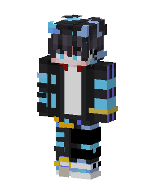 Neon Horn Boy skin, 3D preview