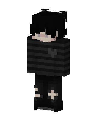 Black Player Boy skin, 3D preview