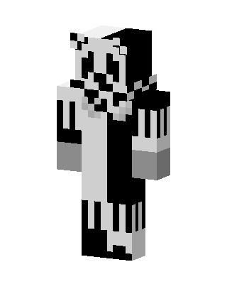 Piano Panda skin, 3D preview