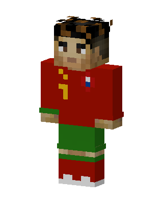 Red Football Star skin, 3D preview