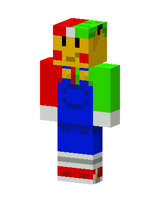 Mario Luigi Mashup skin, 3D preview
